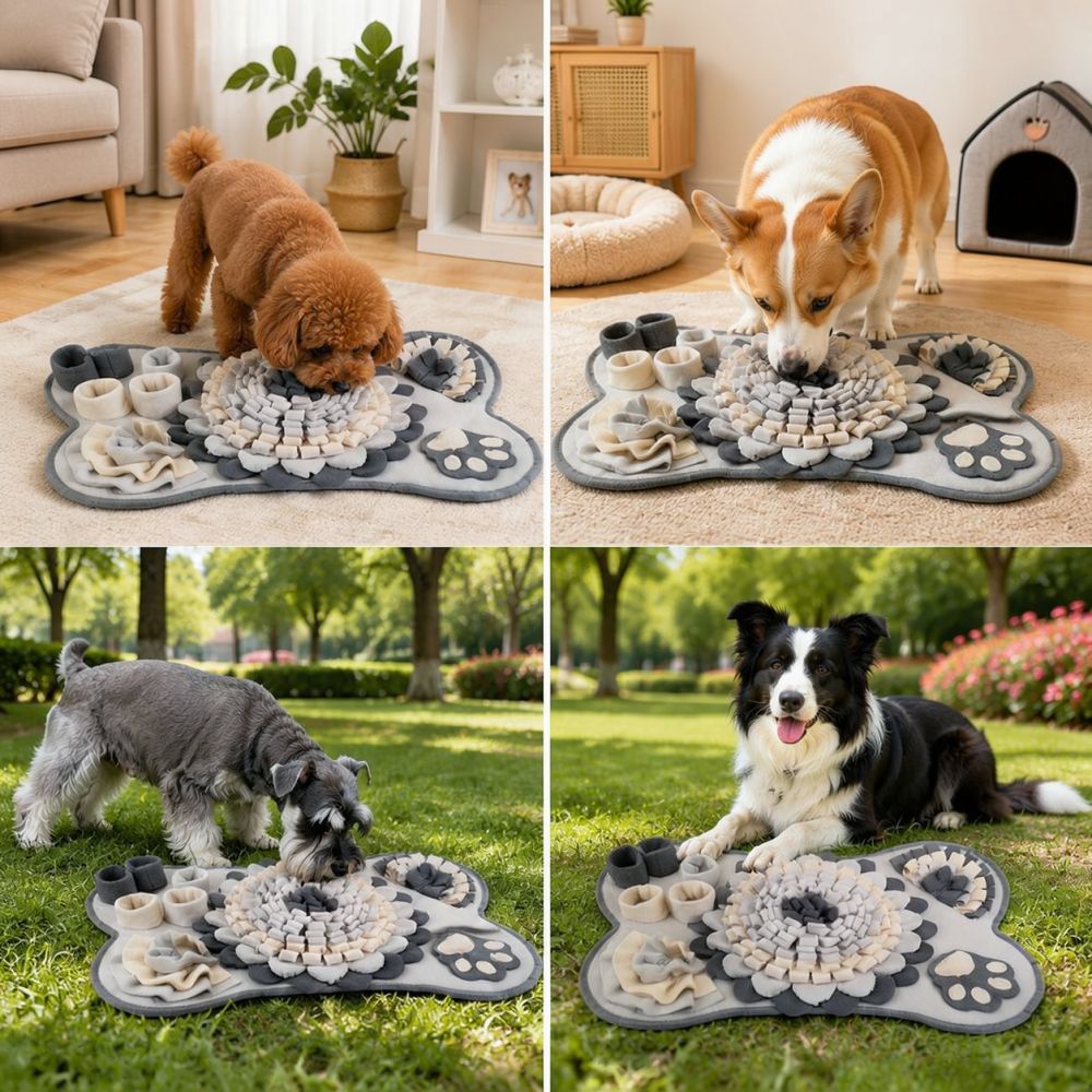 حصيرة تدريب للكلاب على شكل عظم - مراجعة Dog Puzzle Feeder Toy وسعره